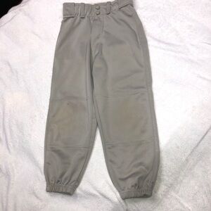 Franklin GUC Gray Elastic Cuff Sports Baseball Pants youth small